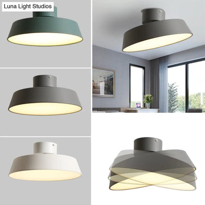 DecorBites™ DecorBites™ LED Semi Flush Ceiling Light with Barn Acrylic Shade, Perfect for Dining Rooms