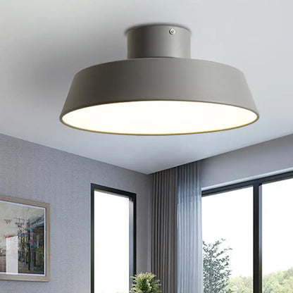 DecorBites™ DecorBites™ LED Semi Flush Ceiling Light with Barn Acrylic Shade, Perfect for Dining Rooms