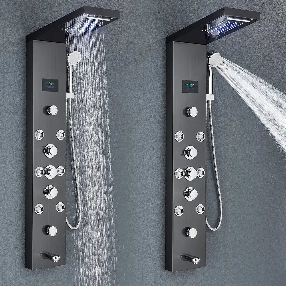 Nickel Rainfall Shower Panel