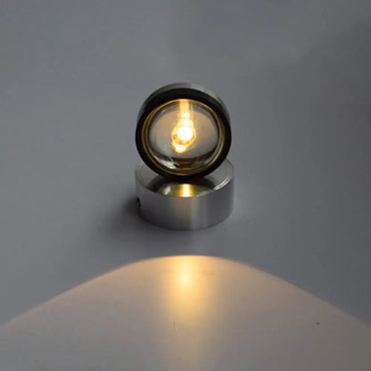 DecorBites™ LED Silver Finish Bedroom Wall Sconce with Crystal Shade - Warm & White Lighting