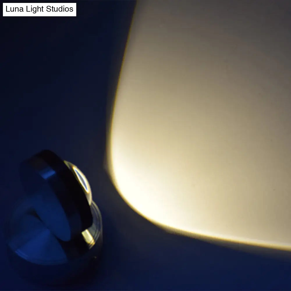 DecorBites™ LED Silver Finish Bedroom Wall Sconce with Crystal Shade - Warm & White Lighting