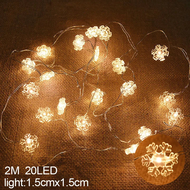 LED Snowflake Christmas Home Decorations 2024 - Xmas Gift - 2m snowflake