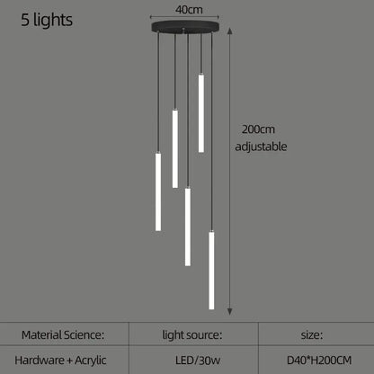 LED Spiral Ceiling Chandelier for Home Lighting - Chandelier