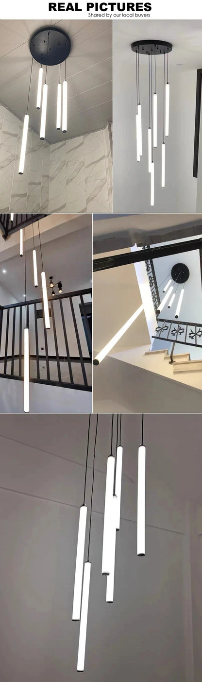 LED Spiral Staircase Chandelier for Home Decoration - Chandelier