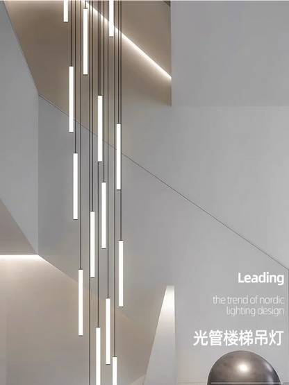 LED Spiral Staircase Chandelier - Modern Home Lighting - Chandelier