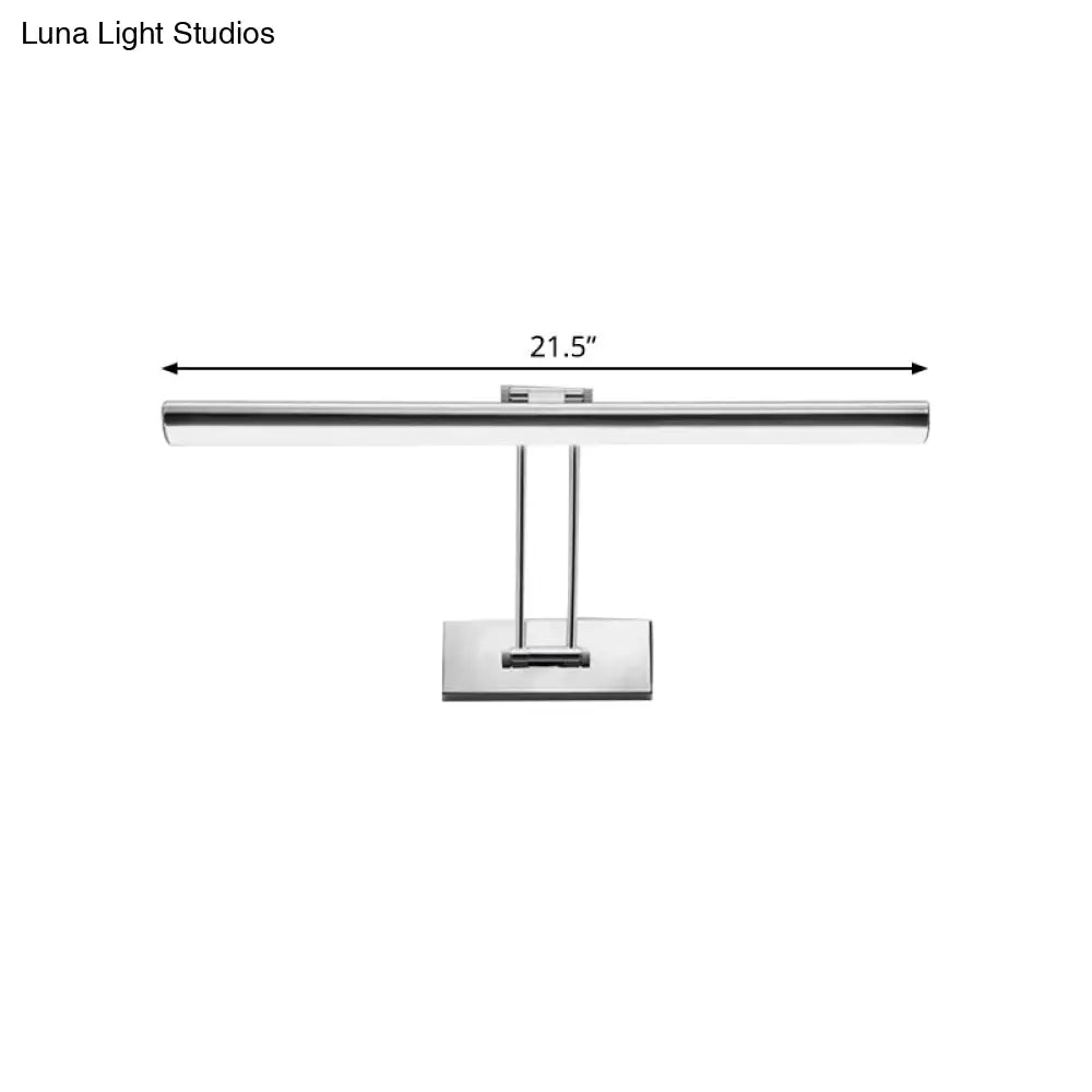 DecorBites™ LED Stainless Steel Linear Vanity Fixture - Contemporary 16"/21.5" Dia Wall Mounted Light for Bathroom
