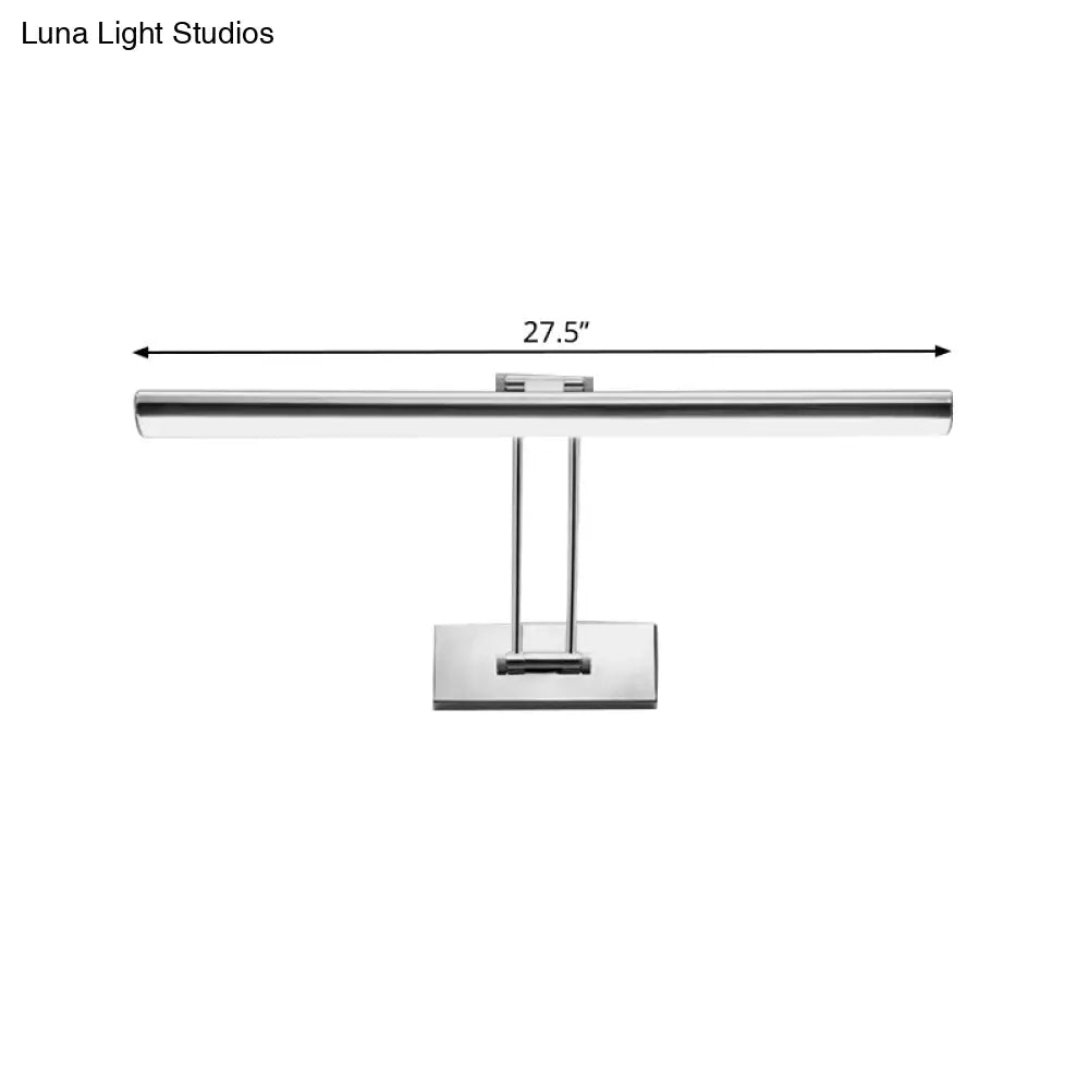 DecorBites™ LED Stainless Steel Linear Vanity Fixture - Contemporary 16"/21.5" Dia Wall Mounted Light for Bathroom