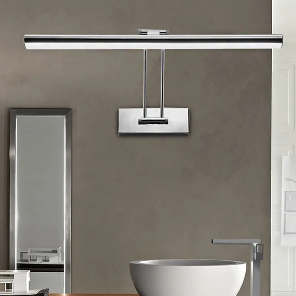 DecorBites™ LED Stainless Steel Linear Vanity Fixture - Contemporary 16"/21.5" Dia Wall Mounted Light for Bathroom