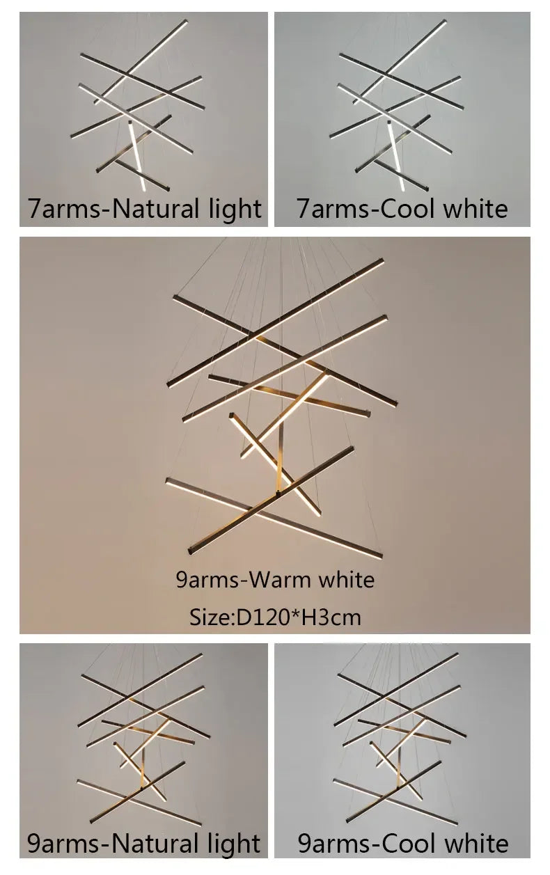 LED Stair Ceiling Chandelier for Living Room - Chandelier