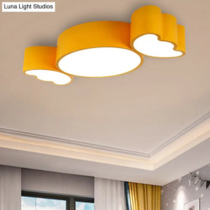 DecorBites™ DecorBites™ LED Sugar Shape Ceiling Light for Kids Room - Modern Flush Mount, White - 23.5in x 11in x 3.5in
