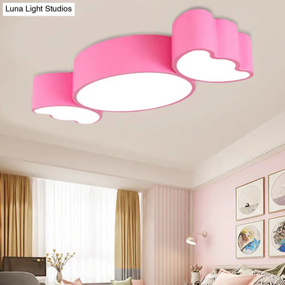 DecorBites™ DecorBites™ LED Sugar Shape Ceiling Light for Kids Room - Modern Flush Mount, White - 23.5in x 11in x 3.5in