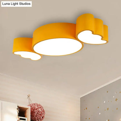 DecorBites™ DecorBites™ LED Sugar Shape Ceiling Light for Kids Room - Modern Flush Mount, White - 23.5in x 11in x 3.5in