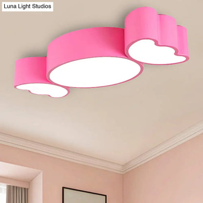 DecorBites™ DecorBites™ LED Sugar Shape Ceiling Light for Kids Room - Modern Flush Mount, White - 23.5in x 11in x 3.5in