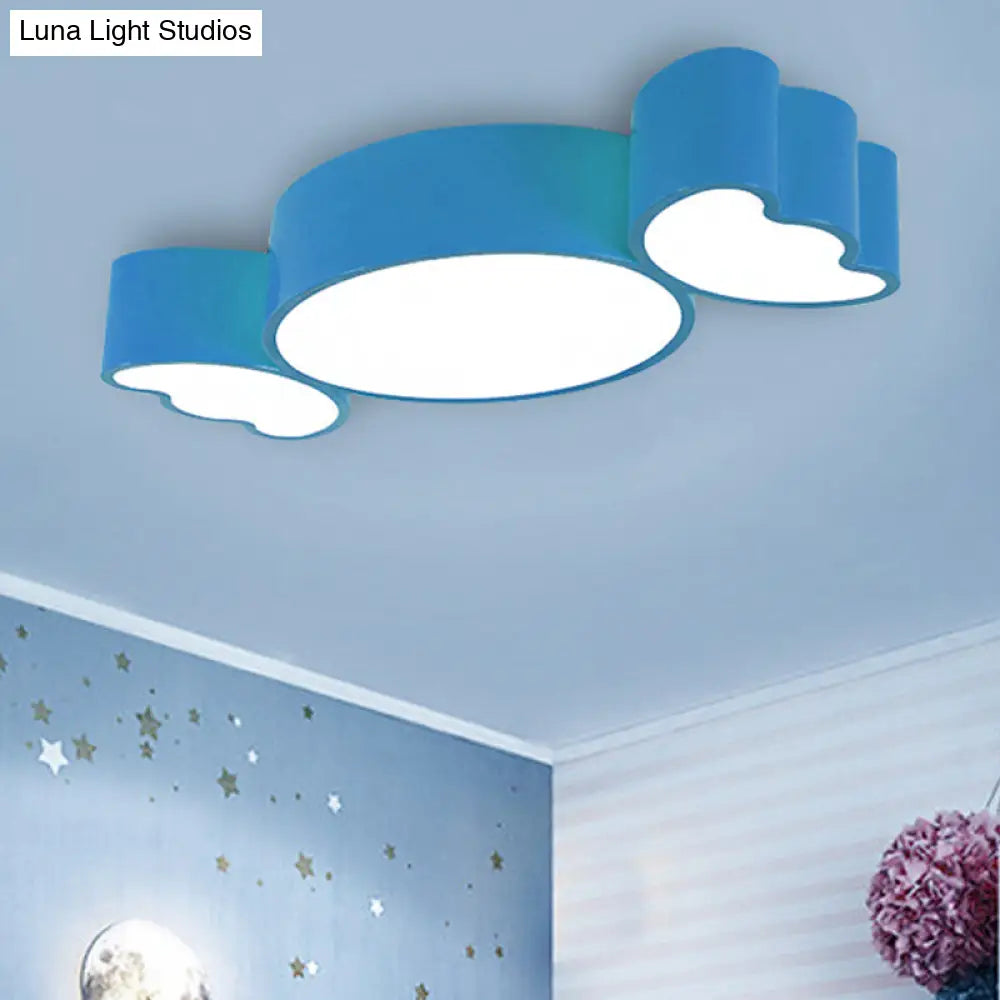 DecorBites™ DecorBites™ LED Sugar Shape Ceiling Light for Kids Room - Modern Flush Mount, White - 23.5in x 11in x 3.5in