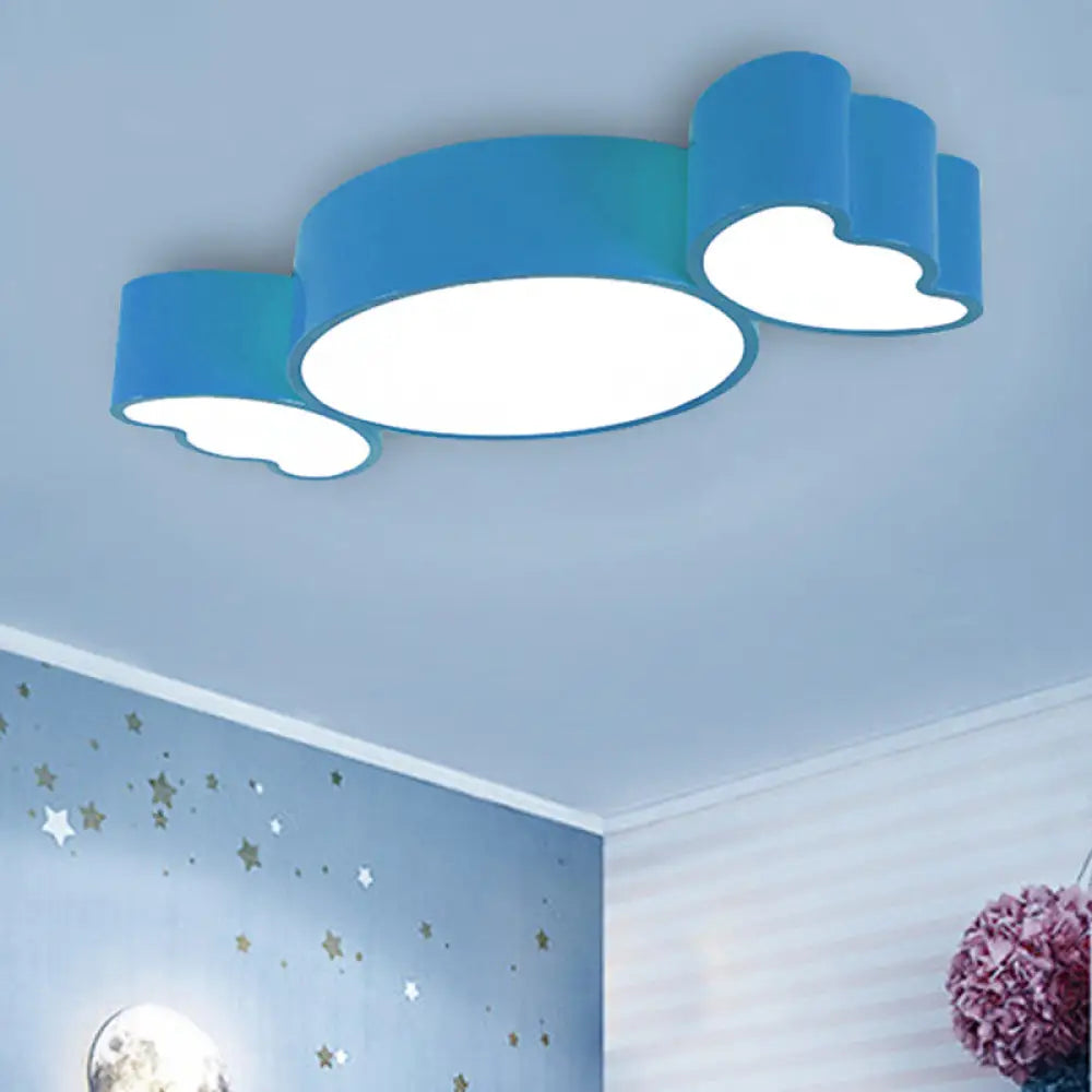 DecorBites™ DecorBites™ LED Sugar Shape Ceiling Light for Kids Room - Modern Flush Mount, White - 23.5in x 11in x 3.5in