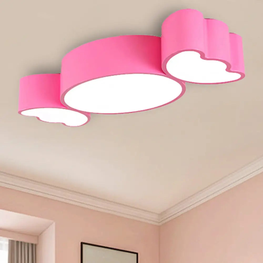 DecorBites™ DecorBites™ LED Sugar Shape Ceiling Light for Kids Room - Modern Flush Mount, White - 23.5in x 11in x 3.5in