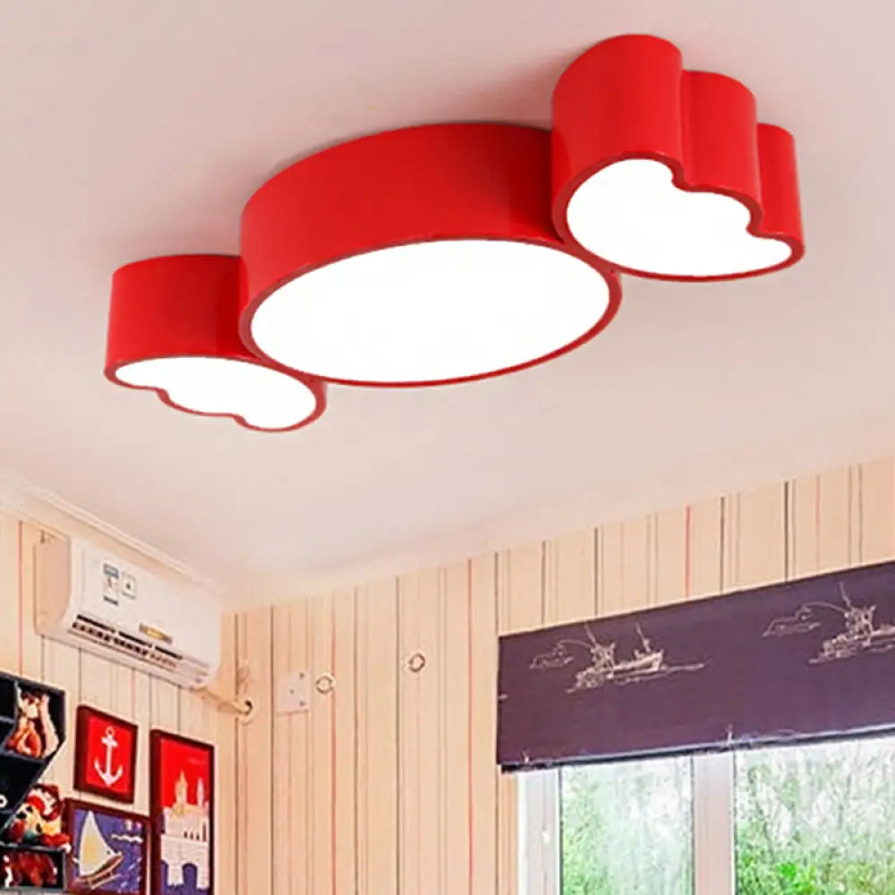 DecorBites™ DecorBites™ LED Sugar Shape Ceiling Light for Kids Room - Modern Flush Mount, White - 23.5in x 11in x 3.5in