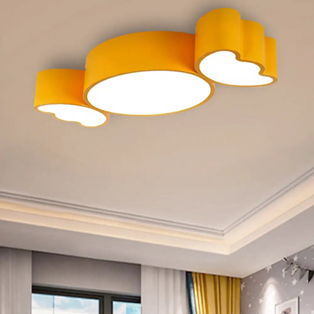 DecorBites™ DecorBites™ LED Sugar Shape Ceiling Light for Kids Room - Modern Flush Mount, White - 23.5in x 11in x 3.5in
