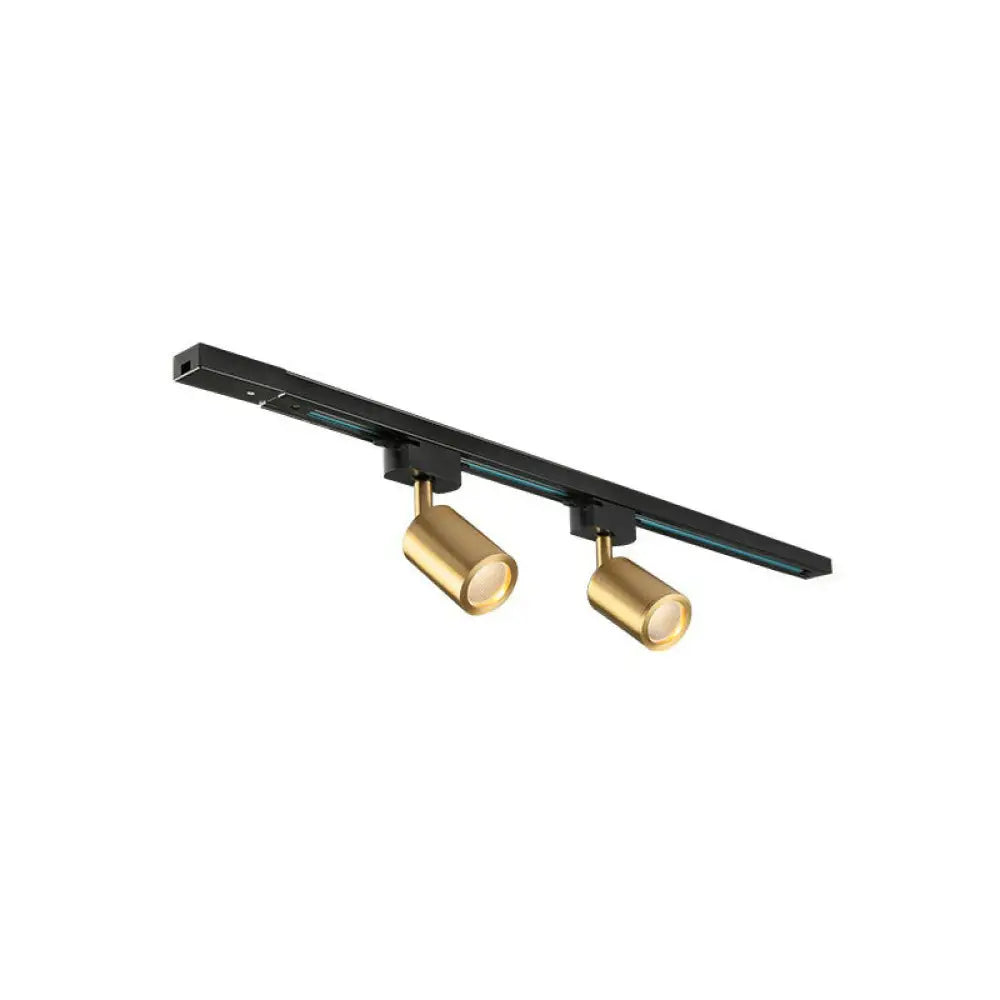 DecorBites™ DecorBites™ LED Tube Spotlight Track Lighting - Postmodern Metal Black & Gold Semi-Flush Ceiling Light