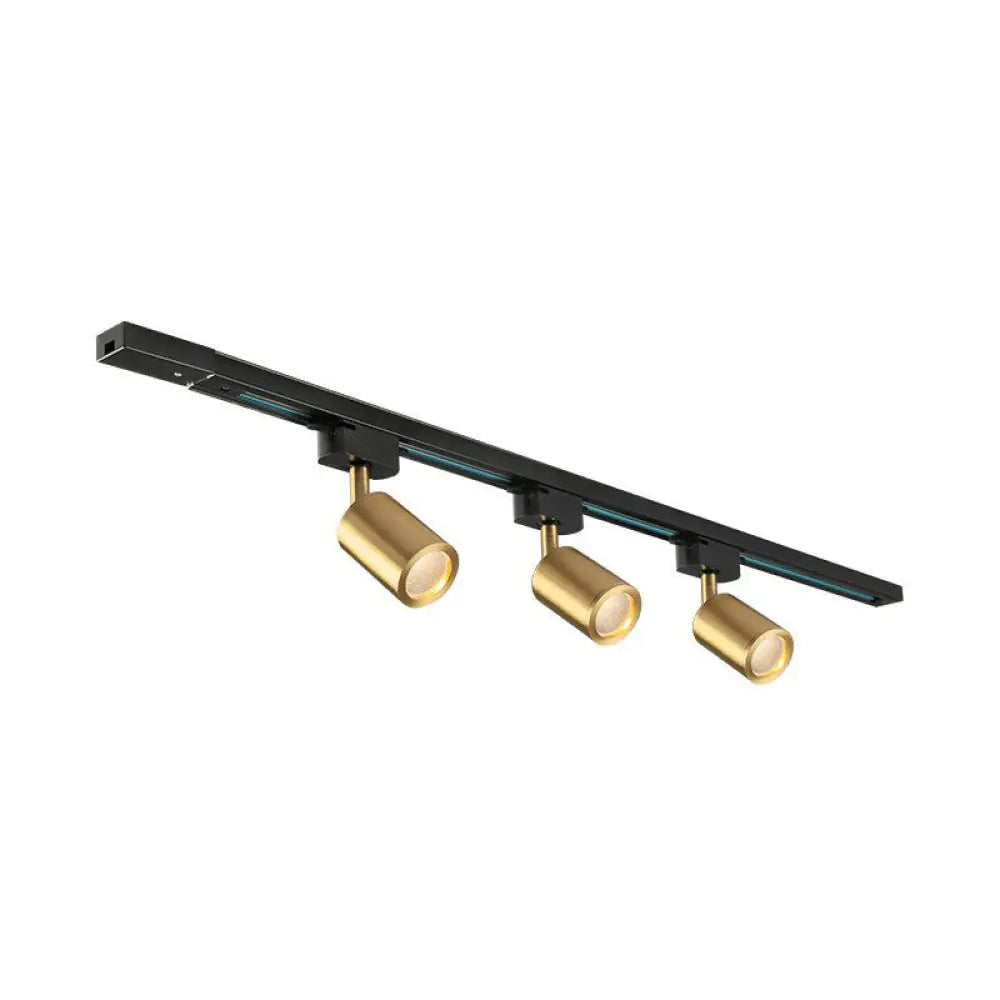 DecorBites™ DecorBites™ LED Tube Spotlight Track Lighting - Postmodern Metal Black & Gold Semi-Flush Ceiling Light