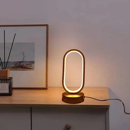 Led U-shaped Lamp Bedroom Bedside Decorative Lamp Family Living room Study LED Night Lighting - black / three-tone light