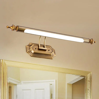 DecorBites™ LED Vanity Light Fixture - Modernist Style with Brass Tubed Sconce Wall Light - Warm/White Lighting - 18.5"/26" Width
