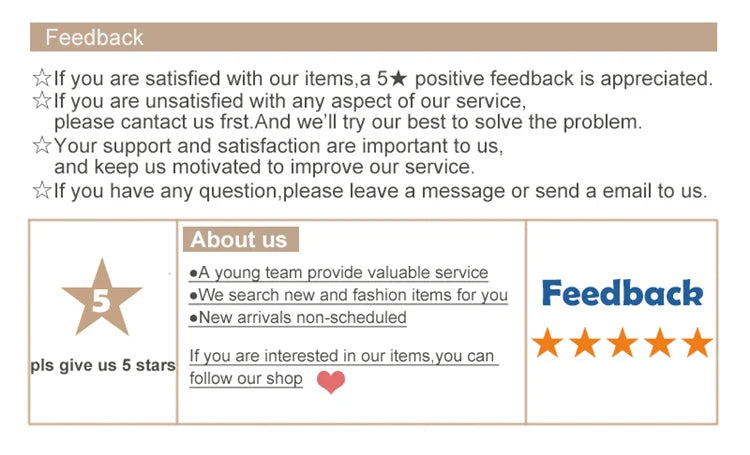 Beige star-shaped graphic with number 5 encouraging five-star review for led vintage art champagne chandelier pendant lamp
