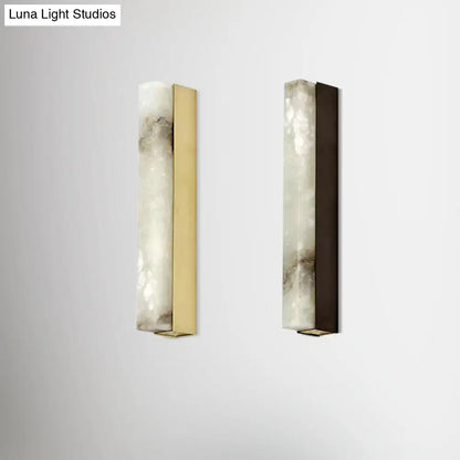 DecorBites™ LED Wall Lighting Simplicity: Rectangular Mica Living Room Sconce