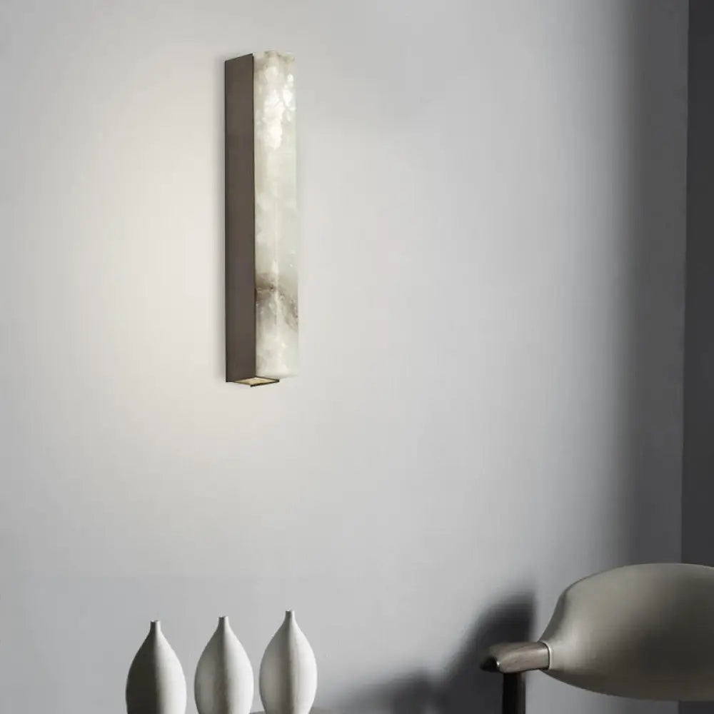 DecorBites™ LED Wall Lighting Simplicity: Rectangular Mica Living Room Sconce