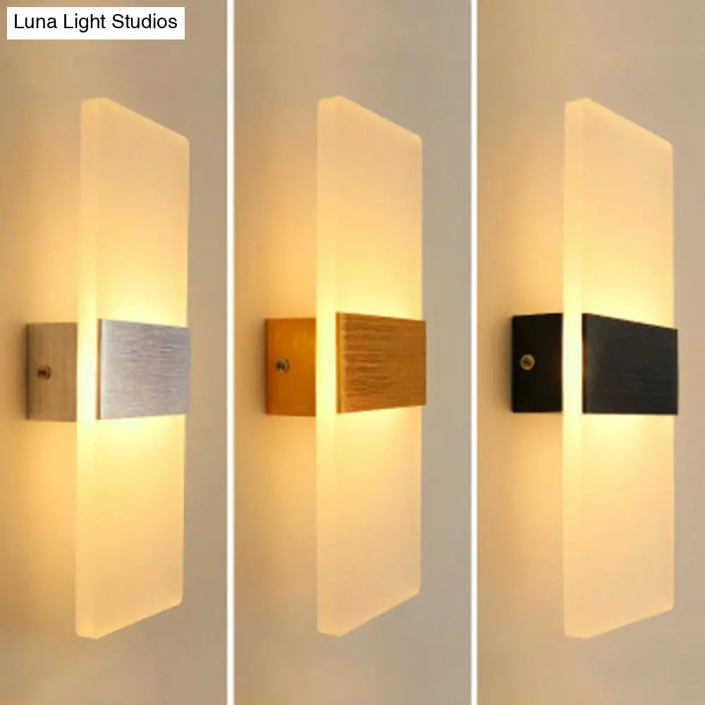 DecorBites™ LED Wall Sconce Light with Acrylic Simplicity for Corridors