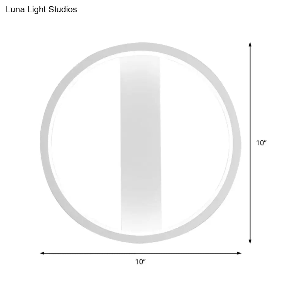 DecorBites™ LED Wall Sconce with Acrylic Shade: Simple Style, White Round/Square Design, Warm/White Light