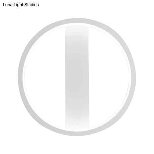 DecorBites™ LED Wall Sconce with Acrylic Shade: Simple Style, White Round/Square Design, Warm/White Light