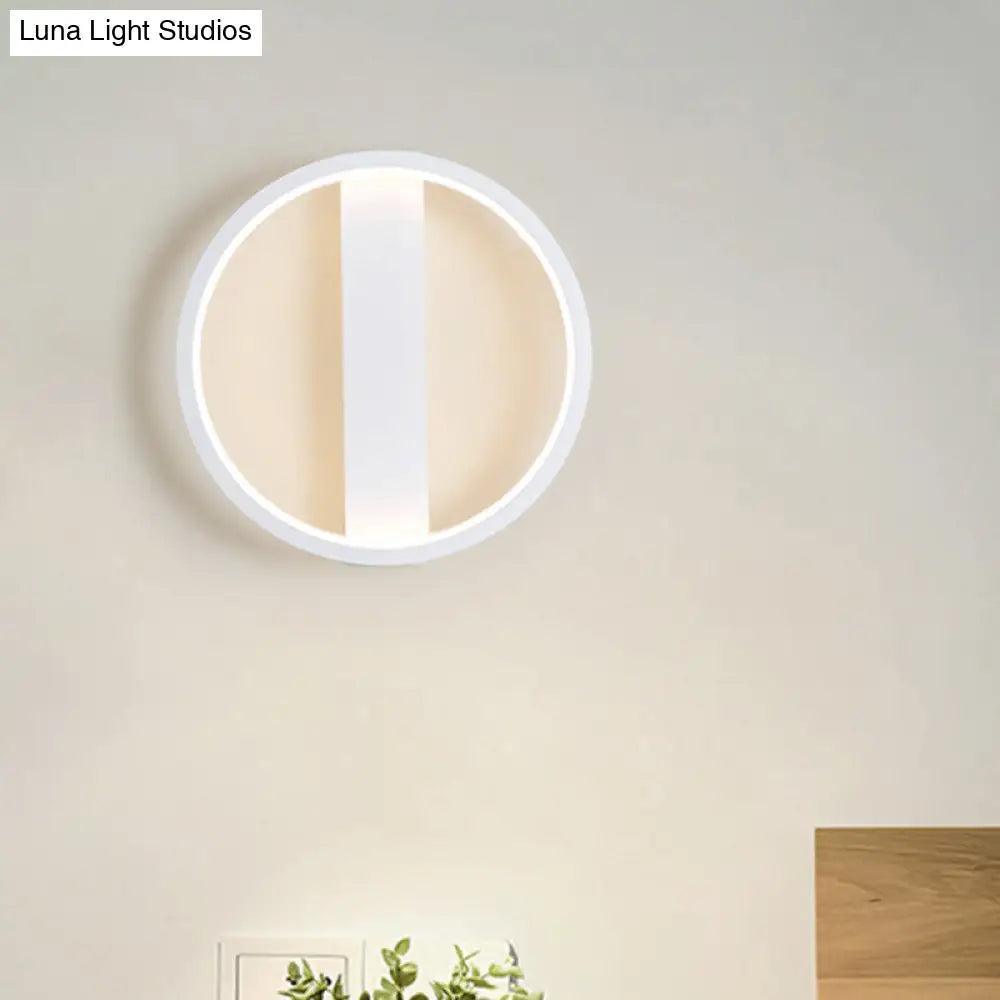DecorBites™ LED Wall Sconce with Acrylic Shade: Simple Style, White Round/Square Design, Warm/White Light