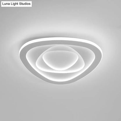 DecorBites™ DecorBites™ LED White Flush Mount Ceiling Lamp with Modern Acrylic Shade - 16"/19.5" for Bedroom