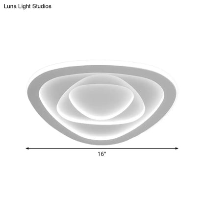 DecorBites™ DecorBites™ LED White Flush Mount Ceiling Lamp with Modern Acrylic Shade - 16"/19.5" for Bedroom