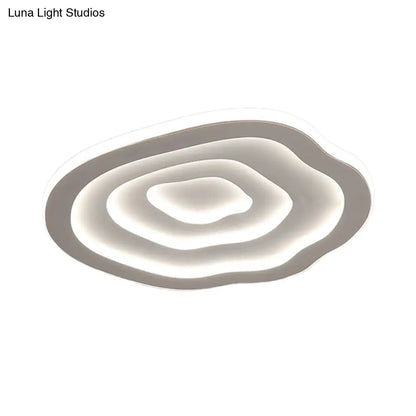 DecorBites™ DecorBites™ LED White Flush Mount Ceiling Lamp with Modern Acrylic Shade - 16"/19.5" for Bedroom
