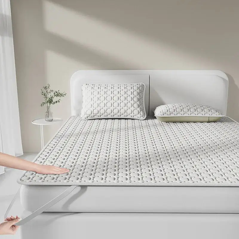 White textured cooling latex pad with raised bumps for bedroom use from decorbites cooling latex collection