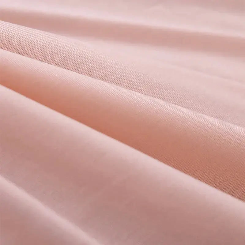 Soft blush pink satin fabric with smooth texture for light blue ice cream air conditioning quilt summer blanket