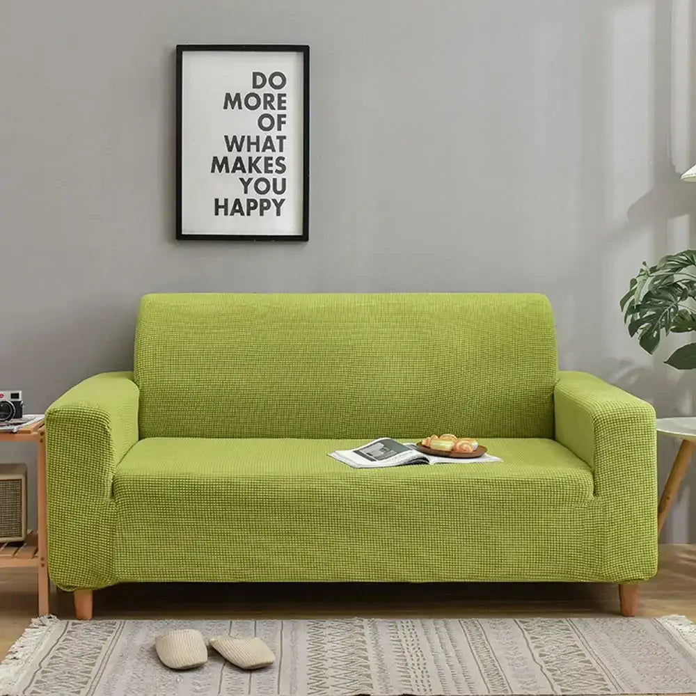 Bright green decorbites 3d quilted thicken sofa cover snugly fits a modern loveseat for living room decor