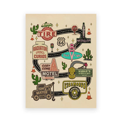 Lightning McQueen Art Prints - Cars Movie Theme - PB30364 / 20x25 cm No Frame - Posters