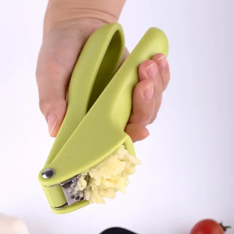 Lime green decorbites garlic rammers manual zinc alloy press with stainless steel crushing mechanism for kitchen use