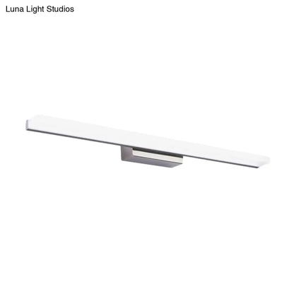 DecorBites™ Linear Acrylic LED Vanity Mirror Light - Stylish Silver Wall Mounted Lighting in Warm/White