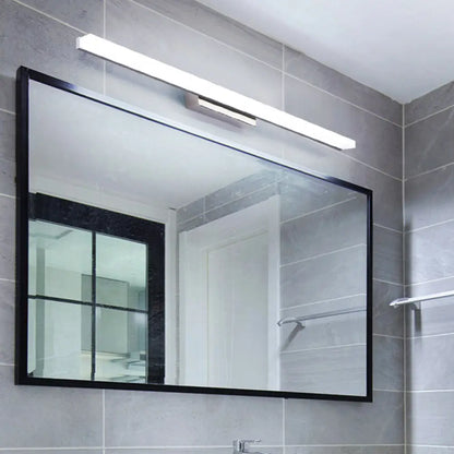 DecorBites™ Linear Acrylic LED Vanity Mirror Light - Stylish Silver Wall Mounted Lighting in Warm/White