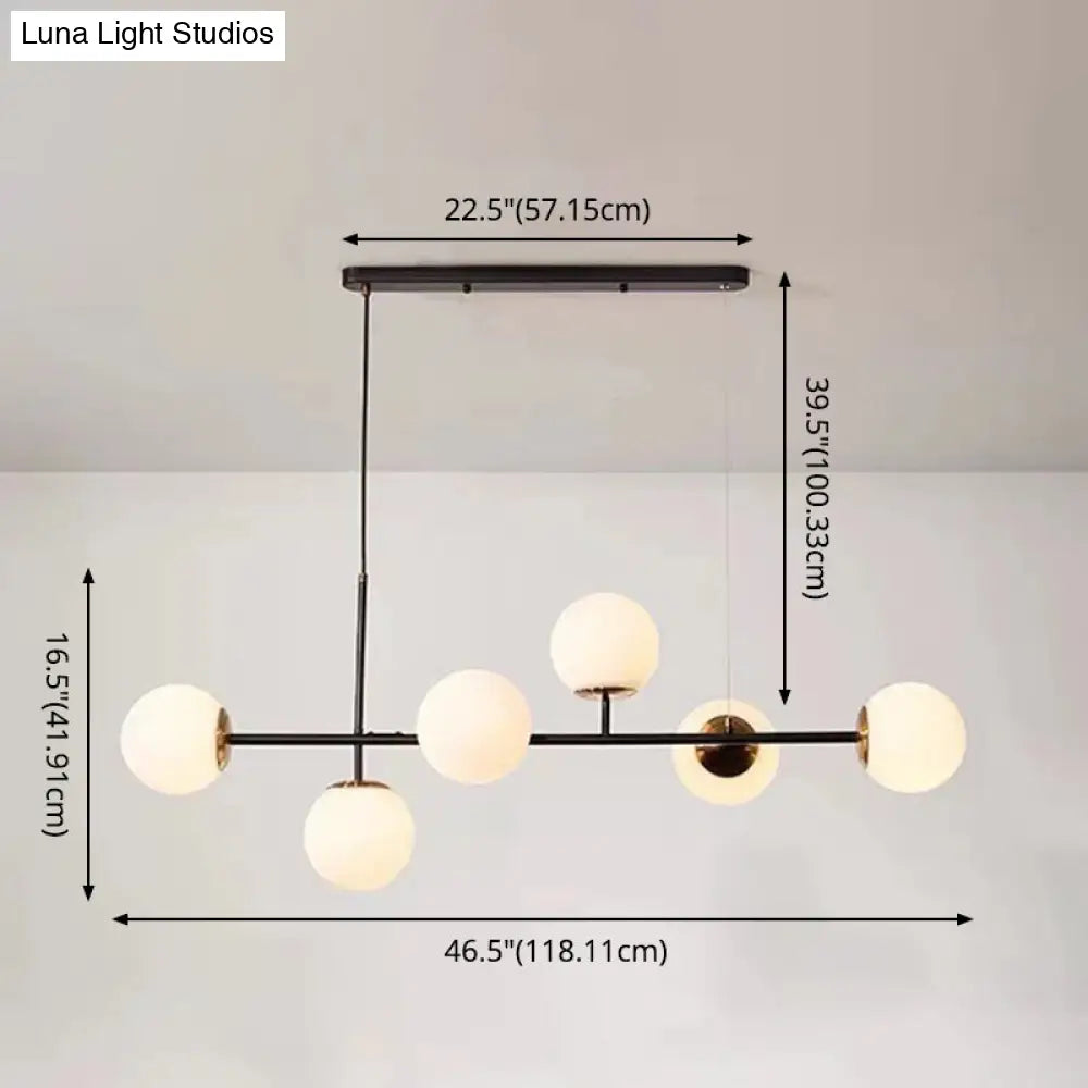 DecorBites™ Linear Island Pendant Light with Modern Minimalist Design and Glass Shade for Dining Table - Stylish and Functional