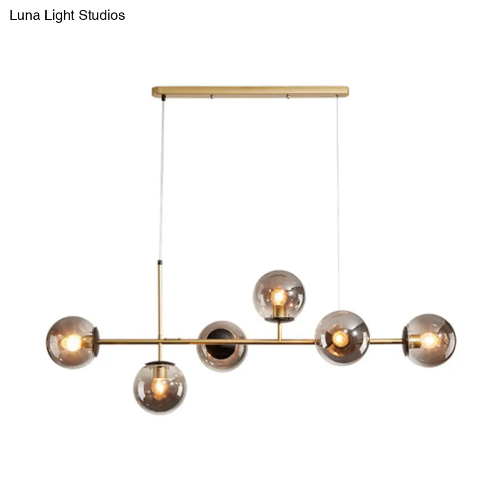 DecorBites™ Linear Island Pendant Light with Modern Minimalist Design and Glass Shade for Dining Table - Stylish and Functional