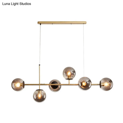 DecorBites™ Linear Island Pendant Light with Modern Minimalist Design and Glass Shade for Dining Table - Stylish and Functional