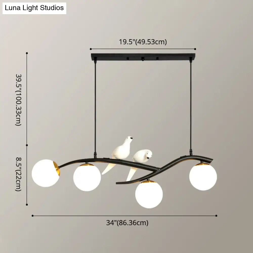 DecorBites™ Linear Island Pendant Light with Modern Minimalist Design and Glass Shade for Dining Table - Stylish and Functional