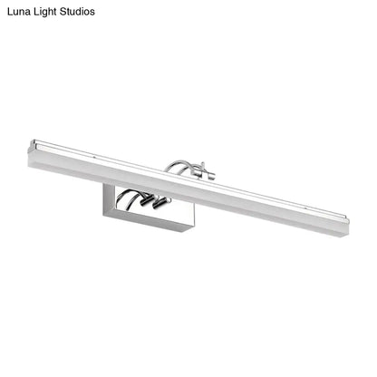 DecorBites™ Linear LED Vanity Light with Acrylic Shade in Warm/White, Silver Finish, 19"/23" Width