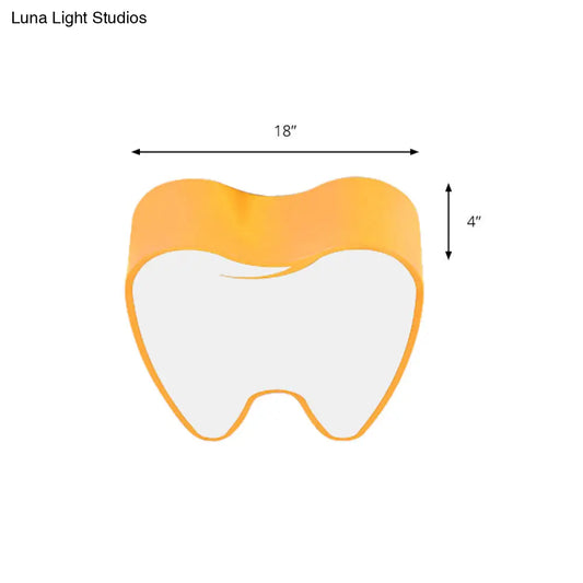 DecorBites™ DecorBites™ Little Tooth Kids Bedroom Ceiling Lamp - Acrylic Modern Flush Mount Light