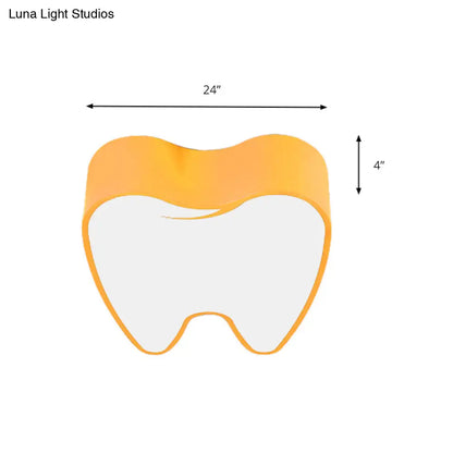 DecorBites™ DecorBites™ Little Tooth Kids Bedroom Ceiling Lamp - Acrylic Modern Flush Mount Light